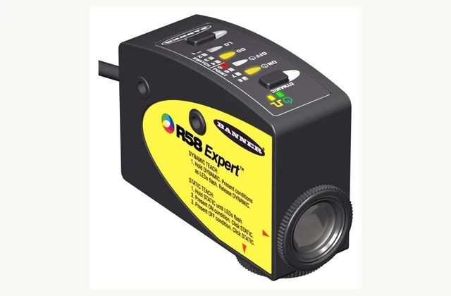 Banner Engineering R58E color registration sensor actual equipment configuration reference