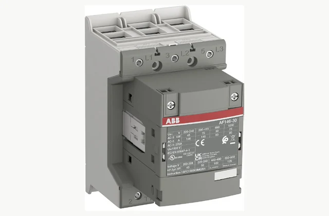 ABB AF146-30 three-pole contactor — actual manufacturer equipment reference