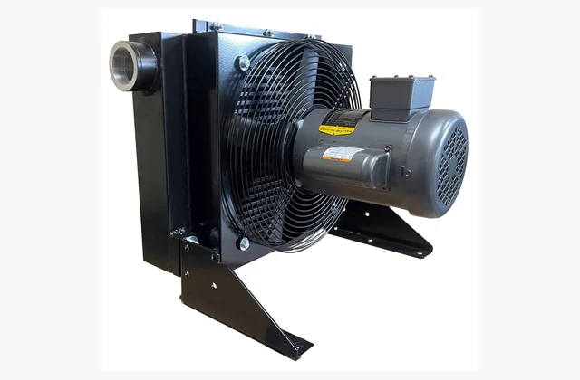 Van Air standalone air-cooled aftercooler, complete fan and heat-exchanger manufacturer reference; exact model not stated