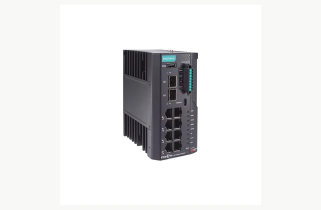 Moxa IEF-G9010 Series official product reference; pictured configuration is illustrative