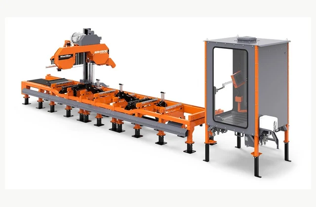 Wood-Mizer WM4500, complete log band sawmill manufacturer configuration reference; pictured brand does not imply authorized representation