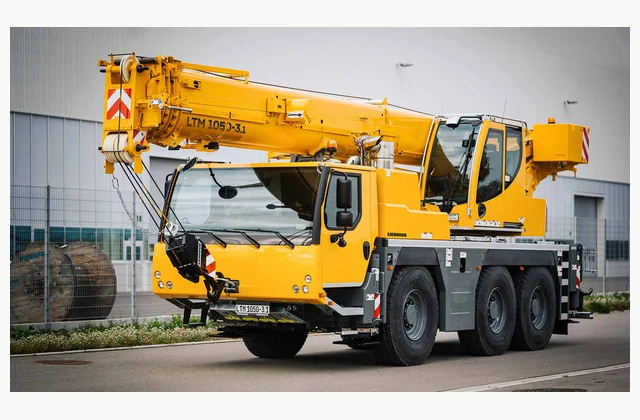 Liebherr LTM 1050-3.1 official product reference; pictured configuration is illustrative