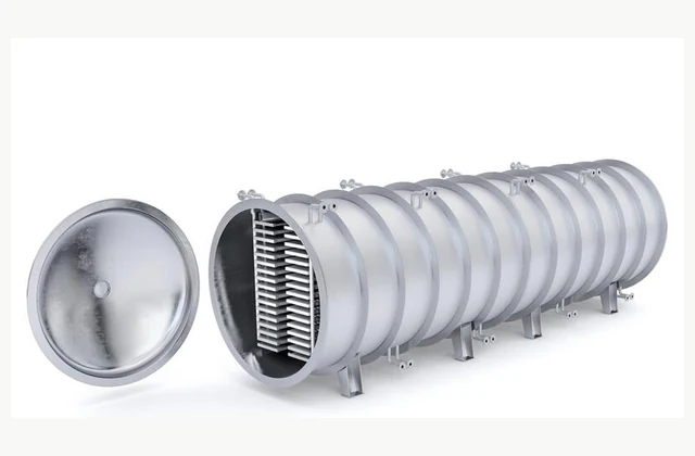 Bucher Unipektin QCF quasi-continuous freeze dryer — related equipment reference; not the complete automatic lyophilizer loading and unloading system
