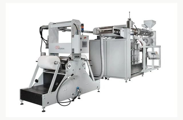 Fiborsin IRB unstretched plastic net extrusion line — actual manufacturer configuration reference