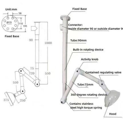 CNC Router Dust Collector for Laser Cutting Smoke Removal