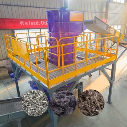 Automatic Aluminum Scrap Steel Iron Metal Tyre Steel Wire Shredder Machine Vertical Shaft Crusher