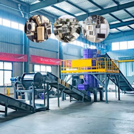 Scrap Steel Iron Metal Steel Drum Air Conditioner Vertical Shaft Hammer Crusher Machine