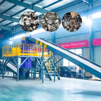 Large Scrap Metal Scrap Aluminum Rim Car Recycling Can Shredder Fixed diesel Engine Hammer Vertical Shaft Crusher