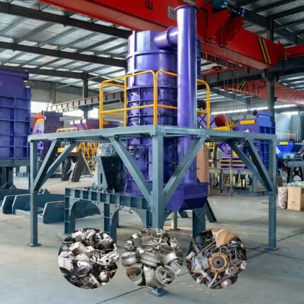 Scrap Metal Used Car Parts Bumper Rim Motor Aluminum Shell Vertical Shaft Hammer Crusher