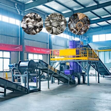 2-50t/h Scrap Aluminum Waste Car Engine Vertical Paint Metal Can Vertical Shaft Crusher Machine