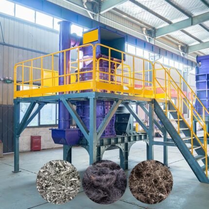 Large Heavy Metal Scrap Metal Aluminum Hammer Scrap Recycling Vertical Shaft Crusher Machine