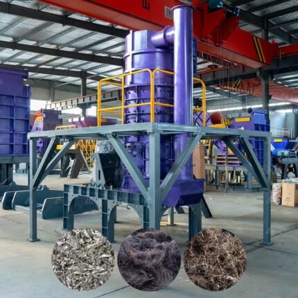 Metal Aluminum Shaving Scrap Steel Wire Fixed Hammer Vertical Shaft Crusher Machine