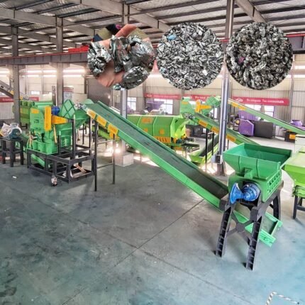 Scrap Aluminum Wheel Steel Drum Slag Fines Vehicle Components Autofeed Car Shell Lron Scrap Metal Recycling Crusher Machine