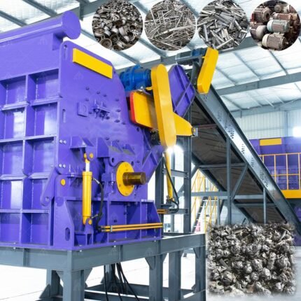 Automatic Aluminum Steel Car Shell Metal Aluminum Frame Hammer Mill Crusher Machines with Conveyor Belt for Shell