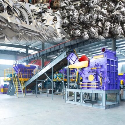 Hammer Mill Metal Aluminum Box Crusher Cleaning and Sorting Steel Scrap Metal Car Shell Engine Bicycles Crusher Machine