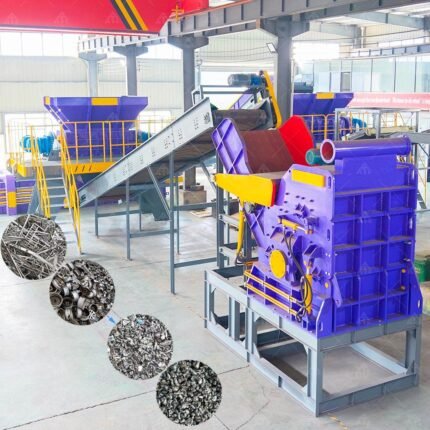 Industrial Aluminum Metal Pipe Crusher Machine Plant 5 Ton Scrap Metal Drum Tin Can Crusher Machine for Recycling