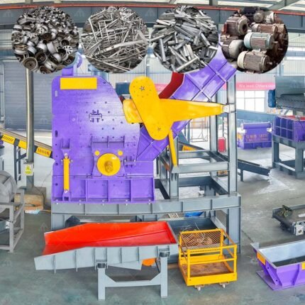 Heavy Hammer Mill Tin Can Aluminum Box Used Car Aluminum Crusher Machine with Conveyor Belt
