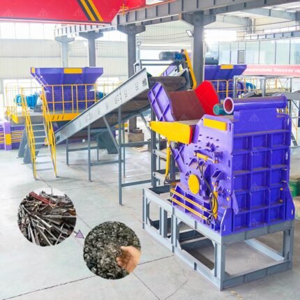 Heavy Duty Car Bumper Aluminum Rim Wheel Oil Can Crusher Machine