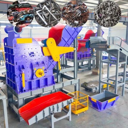 Big Capacity Hammer Mill Aluminum Wheel Iron Scrap Vehicle Components Metal Engine Crusher Machine
