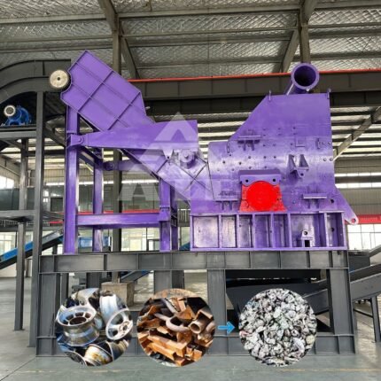 Aluminum Wheel Car Body Iron Scrap Heavy Metal Scrap Crusher Machine