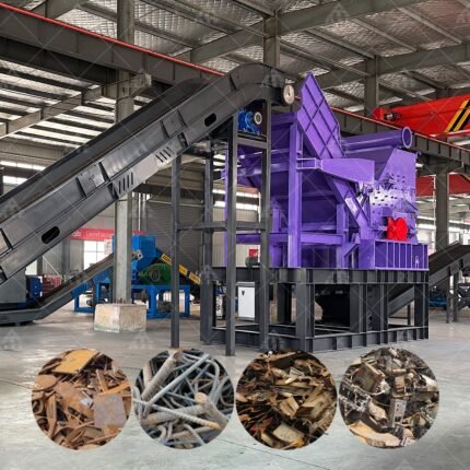 Car Shell Battery Hammer Mill Metal Scrap Aluminum Scrap Steel Crusher Machine