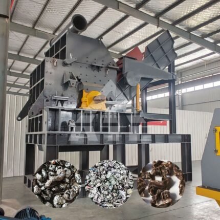 Scrap Steel Iron Metal Hammer Crusher Crushing Machine with Conveyor