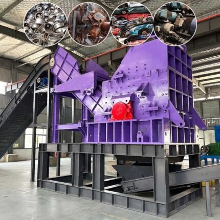 Heavy Metal Scrap Aluminum Car Shell Car Body Aluminum Wheel Hammer Mill Recycling Car Crusher Machine for Sale
