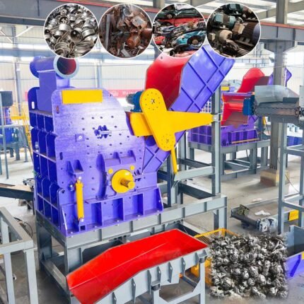 Heavy Hammer Mill Mobile Scrap Car Steering Wheel Wheel Hub Aluminum Scrap Metal Crusher