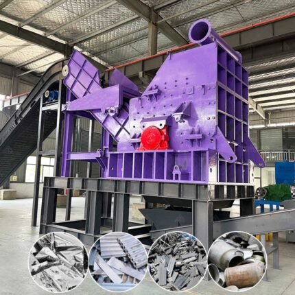 Hammer Mill Scrap Engine Housings Aluminum Hub Metal Chip Rim Crusher Machine