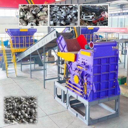 Factory Sale Metal Hammer Mill Scrap Copper-aluminum Radiator Motor Aluminum Rim Used Car Crusher