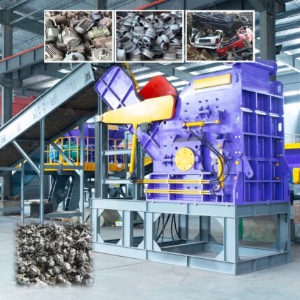 China Metal Heavy Duty Scrap Aluminum Alloy Radiator Engine Hammer Recycling Car Crusher for Sale