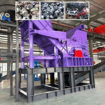 Waste Hammer Mill Aluminum Foil Aluminum Alloy Wheel Hubs Scrap Steel Crusher