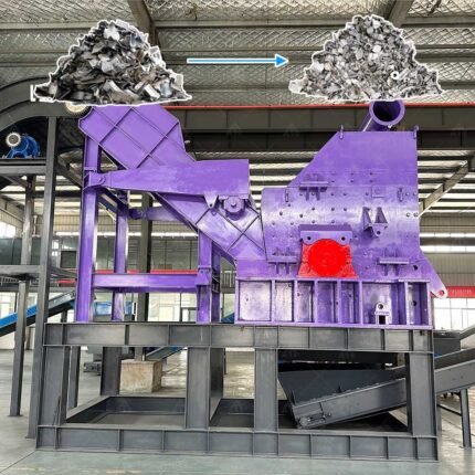 Scrap Aluminum Frames Refrigerator Scrap Iron Metal Hammer Mill Crusher Machine