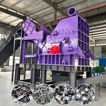 Scrap Metal Hammer Mill Aluminum Radiators Wheel Hubs Heavy Metal Scrap Crusher Machine