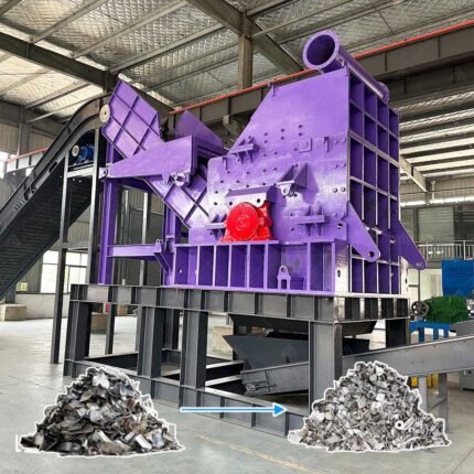 Scrap Aluminum Frames Hammer Mill Shell Rim Crusher Machine for Scrap Metal